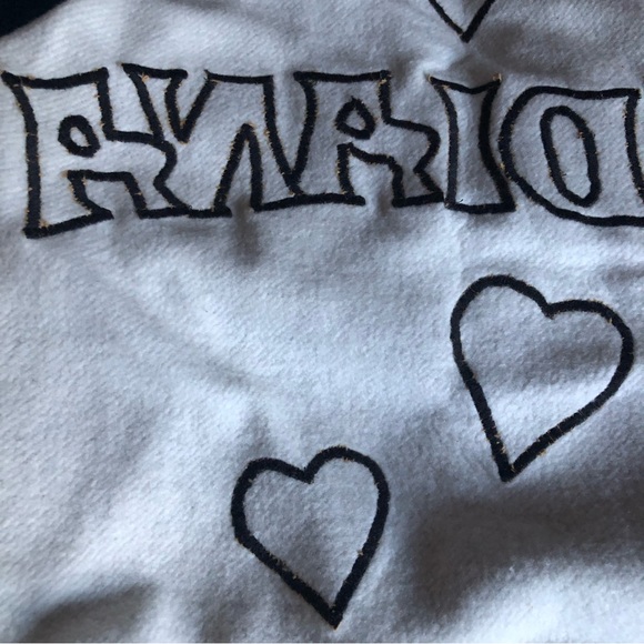 Vintage 80’s Embroidered Indiana Sweatshirt Gray Ruffled Collar & Sleeves Medium - Picture 12 of 12